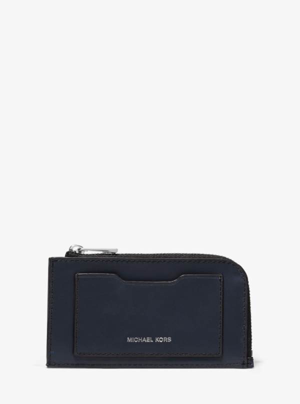 Panske Penazenky Michael Kors Leather Zip-Around Card Case Indigo - Doplnky Michael Kors Lacne | JHGYZ-9326